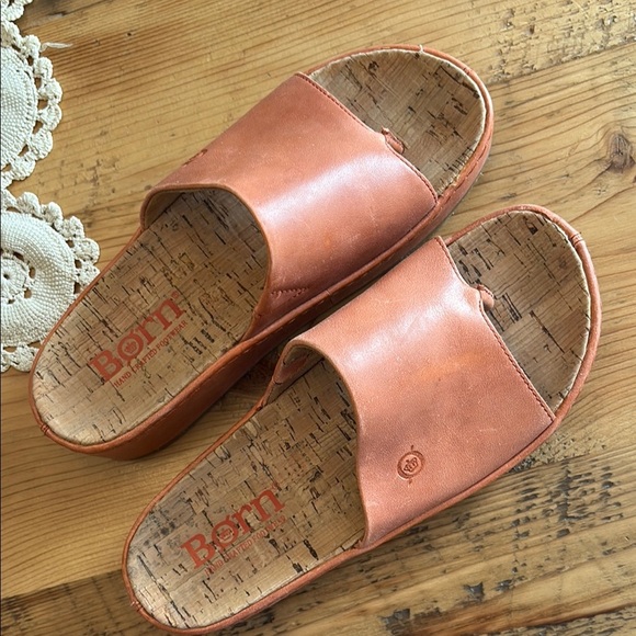 Born Terracotta Leather Platform sandals - Picture 5 of 5